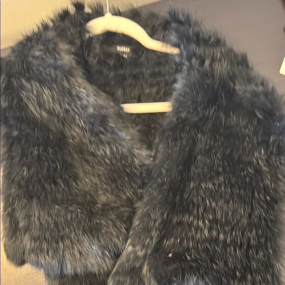 Faux Fur Vest in Black